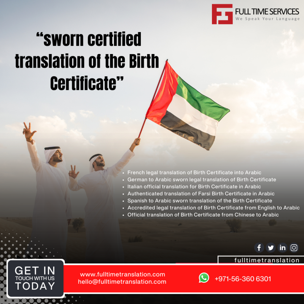 Certified Translation of Birth Certificate Your birth certificate, flawlessly translated and certified in all languages. Open doors worldwide with our trusted Sworn Certified Translations. Contact us today for more info!