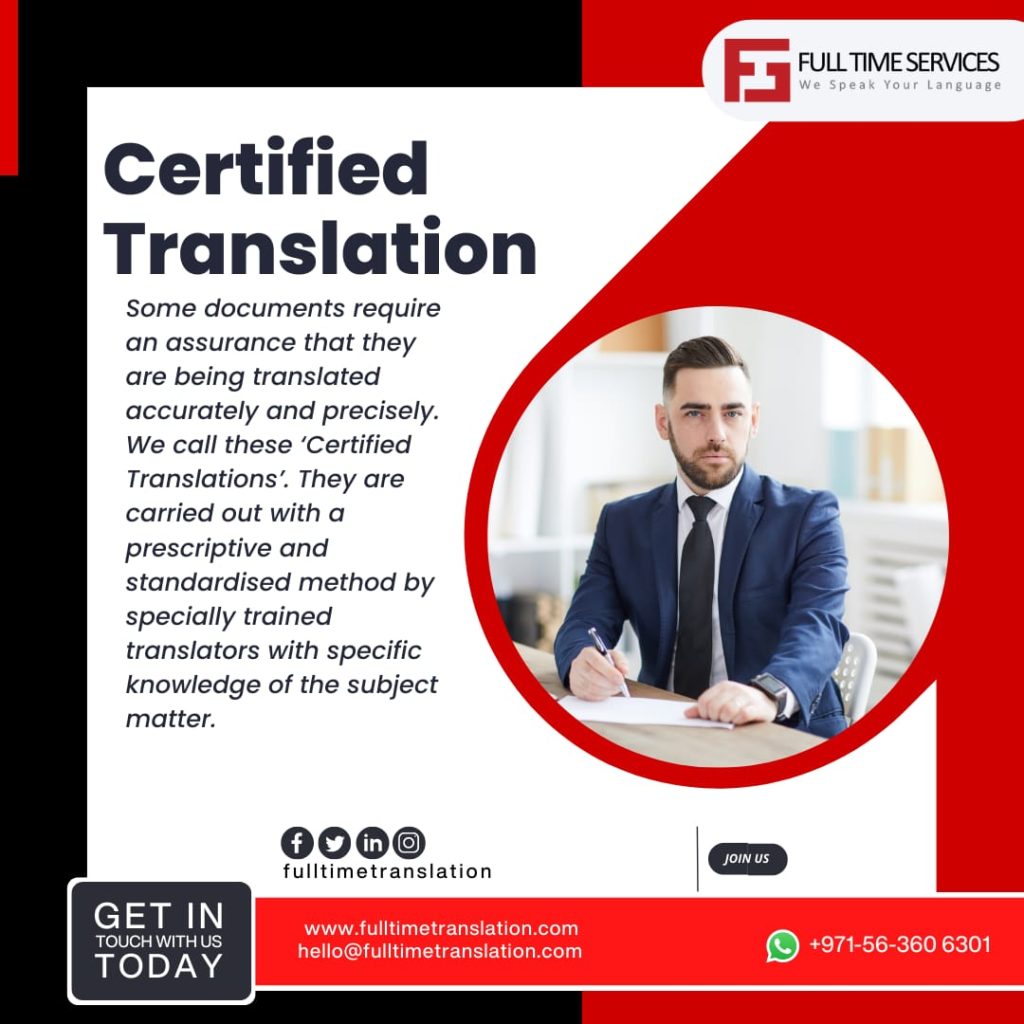 Need Certified Translation in Dubai? Look no further! Our expert translators deliver accurate and culturally sensitive translations to help you expand your global reach.